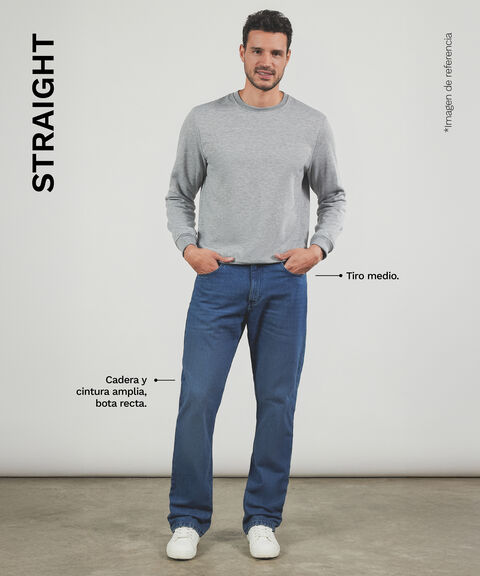 Jean Fit Straight, AzulMedio, hi-res