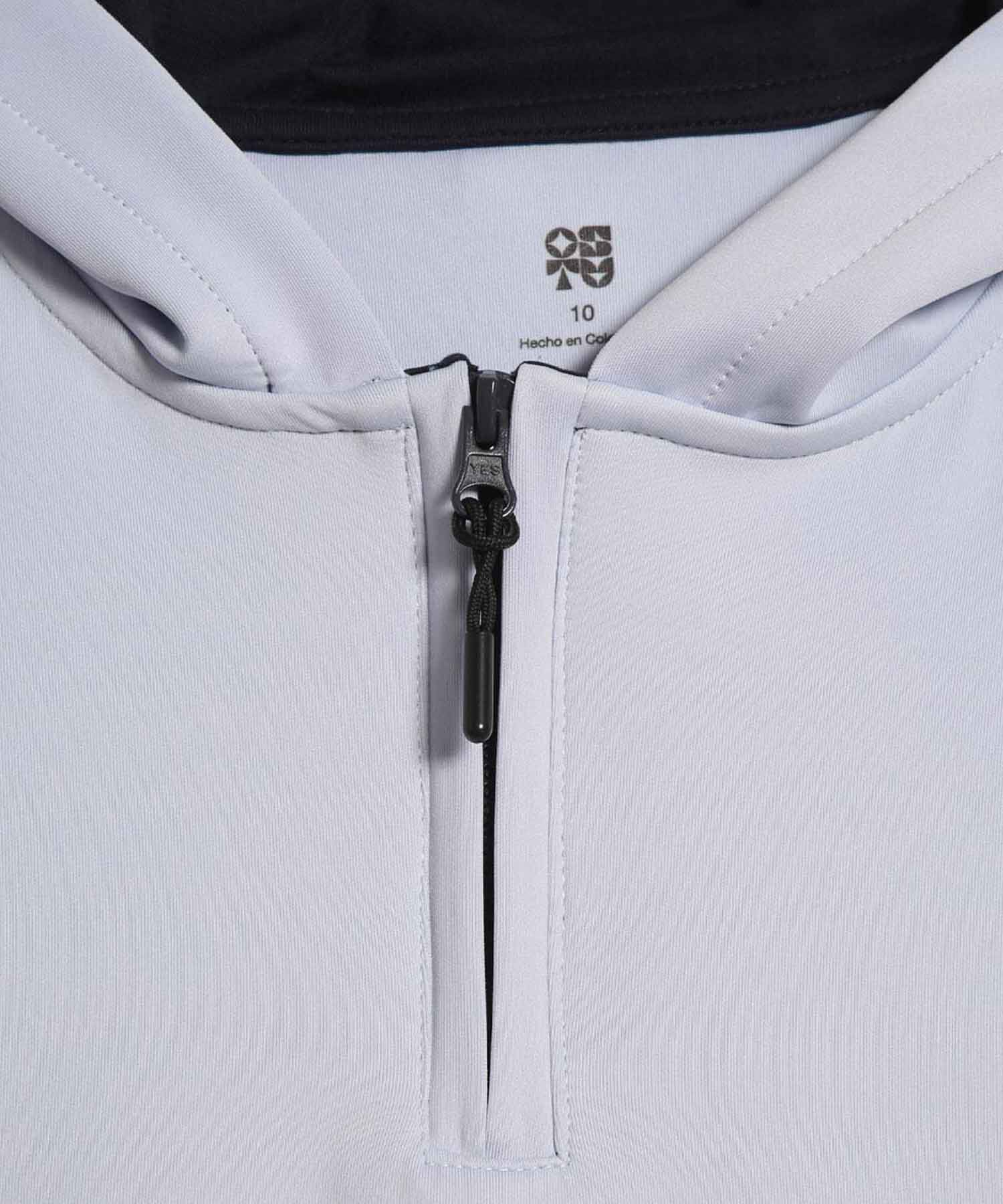 Hoodie Unicolor Zipper para Niño, Celeste, hi-res