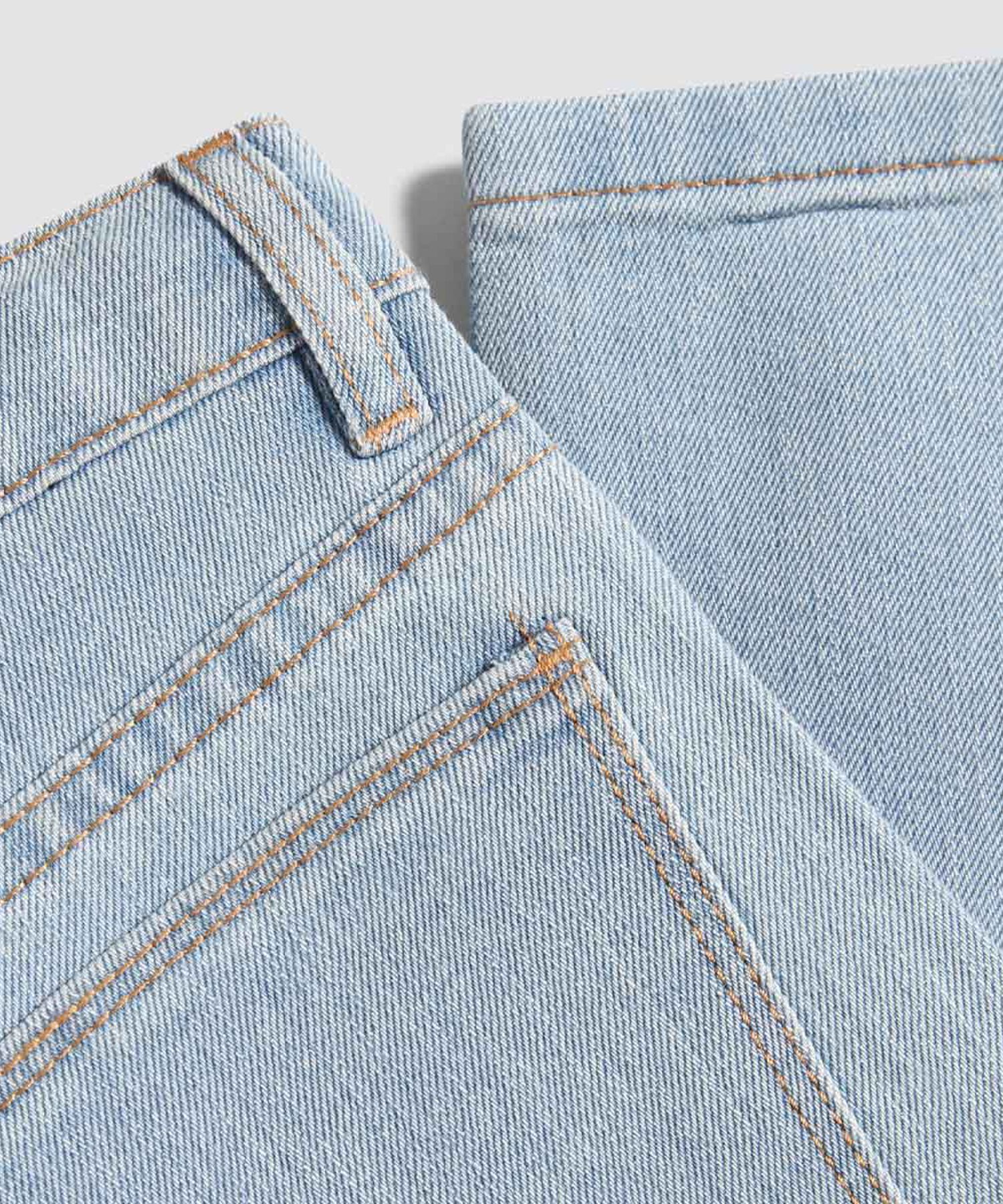 Jeans Wide Leg con Foil para Niña, AzulClaro, hi-res