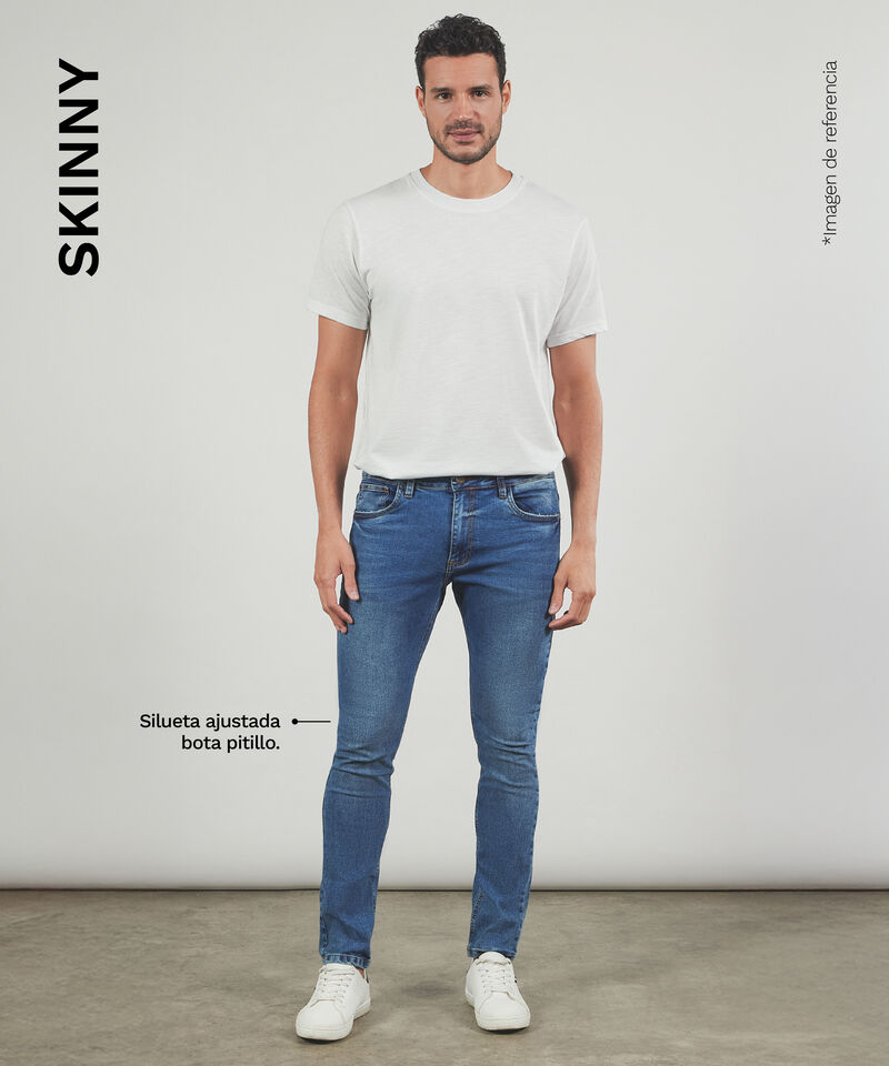 Jeans B&aacute;sico Skinny, Azul, hi-res