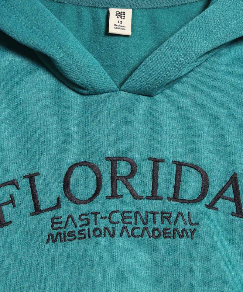 Hoodie Bordado Florida para Niño, Verde, hi-res