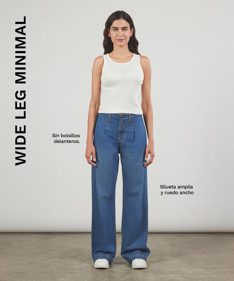 Jeans Minimal Tono Medio, AzulMedio, hi-res