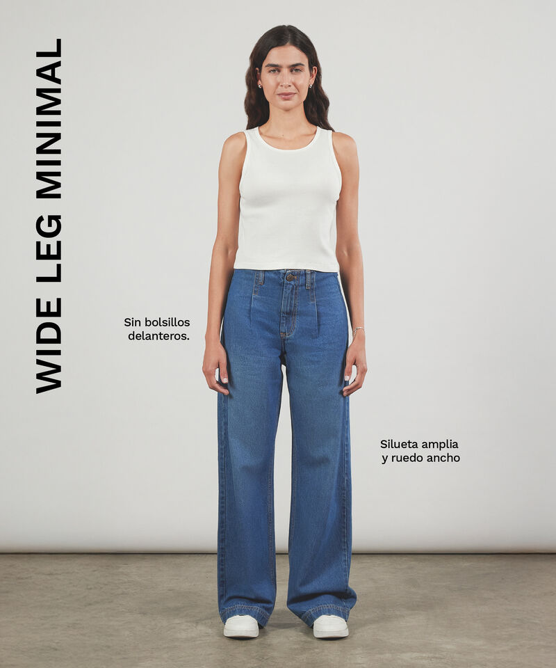 Jeans Minimal Tono Medio, AzulMedio, hi-res