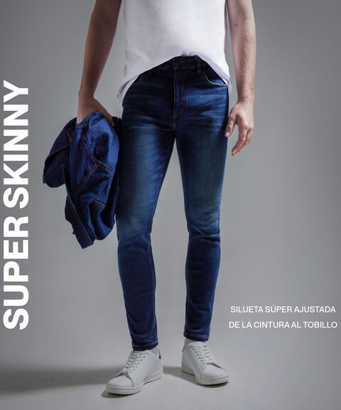 Jean Para Hombre Super Skinny, Azul, hi-res