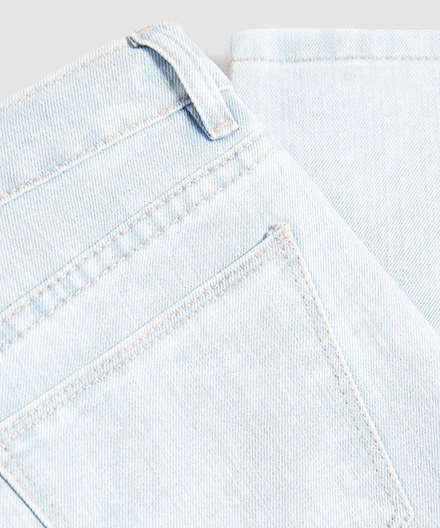 Jeans Wide Leg con Foil Rosa para Niña, AzulClaro, hi-res