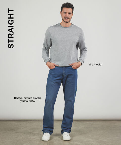 Jean Fit Straight, AzulMedio, hi-res
