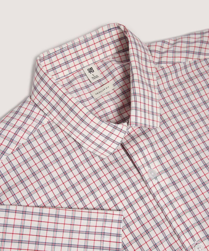 Camisa Casual Manga Corta, Crema, hi-res