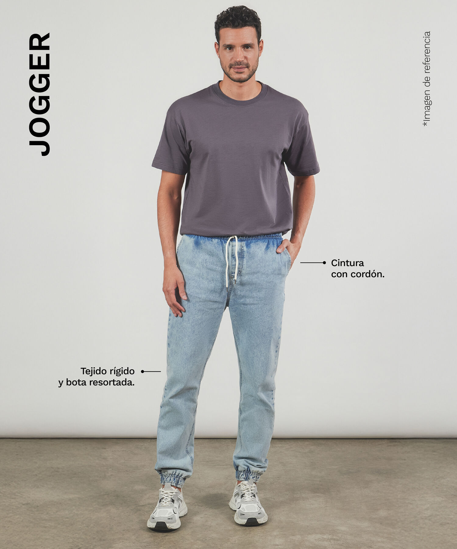 Jogger en Denim Tono Oscuro, Azul, hi-res