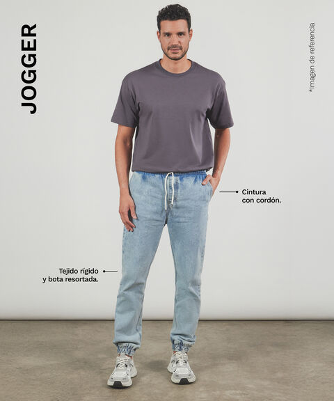 Jogger en Denim Tono Oscuro, Azul, hi-res