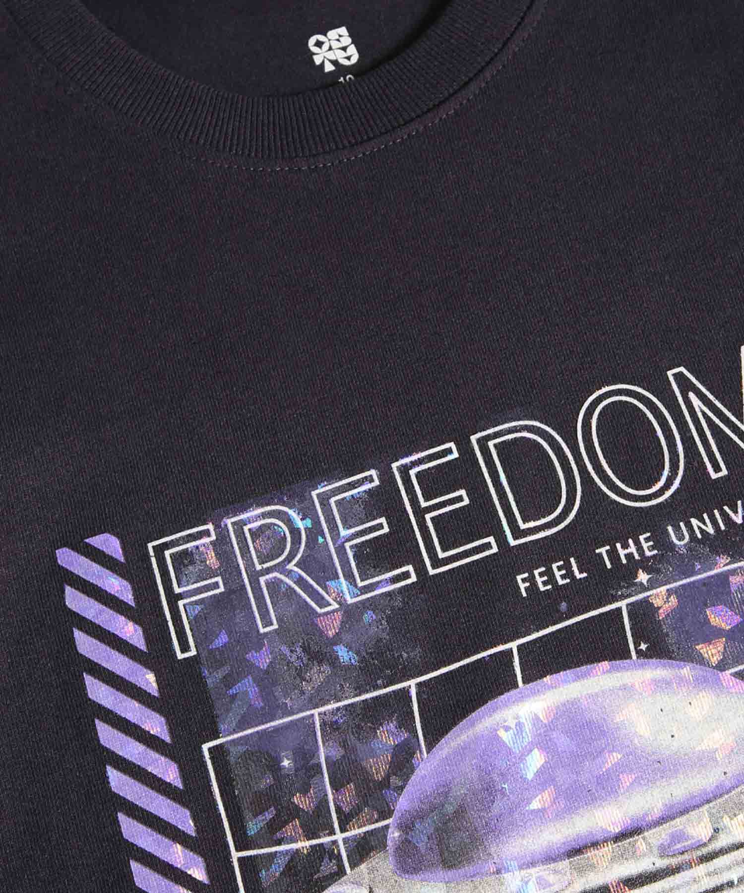 Camiseta Manga Larga Estampado para Niño, Azul, hi-res