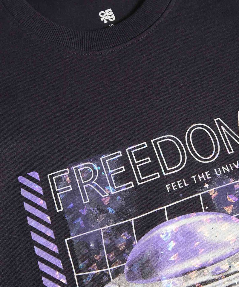 Camiseta Manga Larga Estampado para Niño, Azul, hi-res