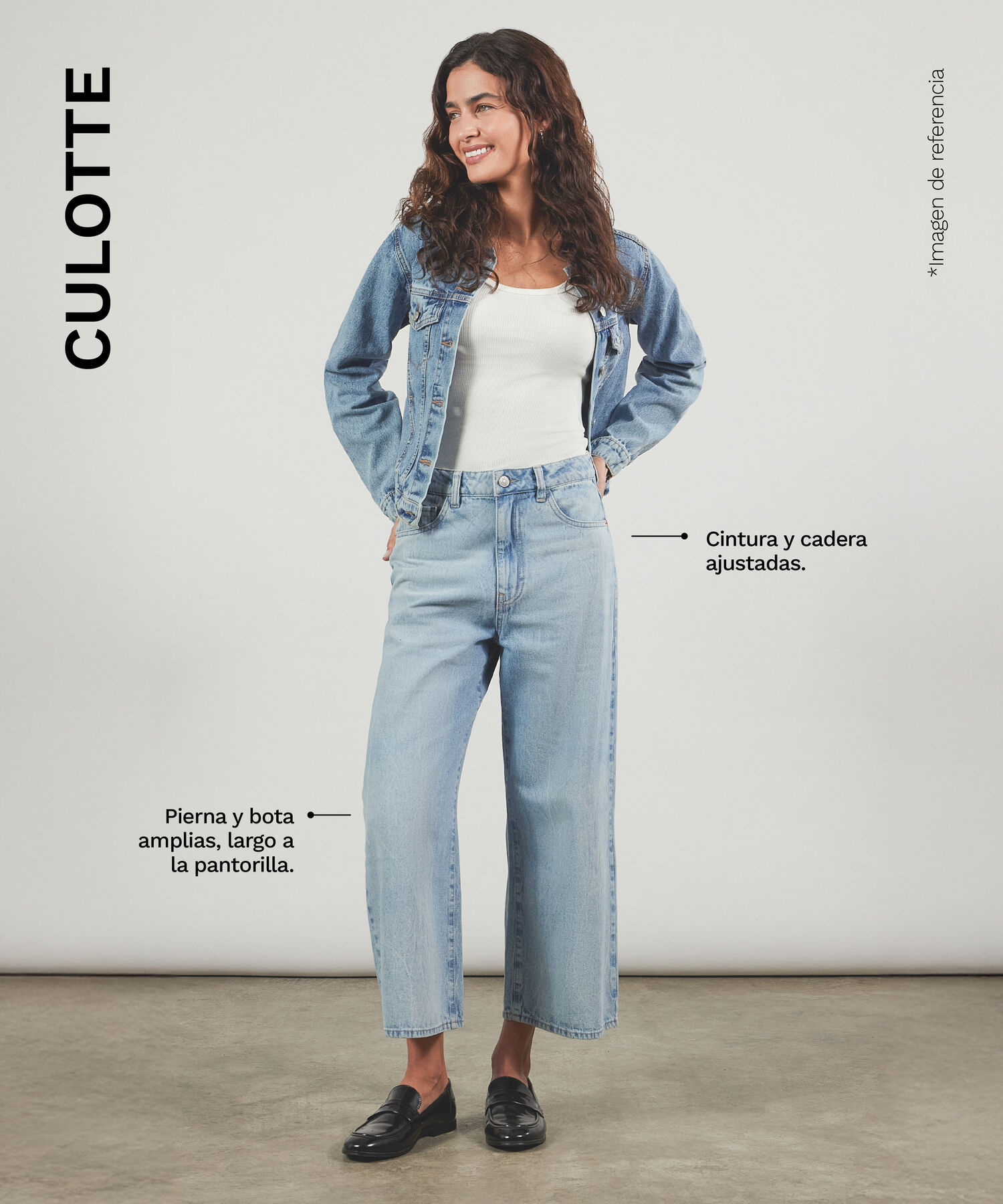 Jeans Culotte para Mujer, AzulClaro, hi-res