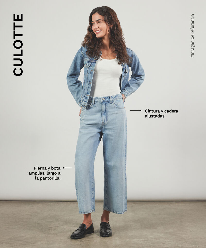 Jeans Culotte para Mujer, AzulClaro, hi-res